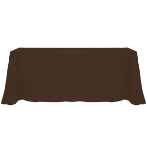 Chocolate 90" x 132" Rectangular Poly Premier Tablecloth - Premier Table Linens - PTL 