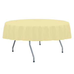 Cornsilk 108" Round Spun Poly Tablecloth - Premier Table Linens - PTL 
