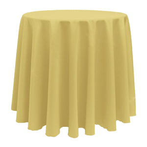 Cornsilk 120" Round Poly Premier Tablecloth - Premier Table Linens - PTL 