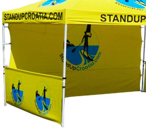 Custom-printed Tent with Sidewalls and back wall  