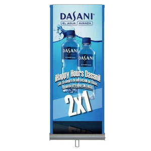 Custom printed Poly Silk Rectractable banner for Dasani