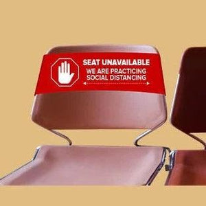 Red Custom Printed Spandex Business Chair Band 