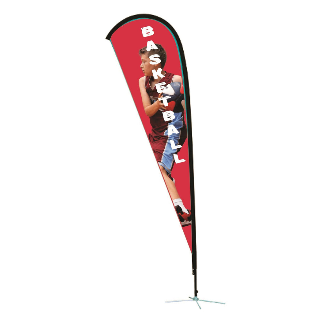 Customer printed feather flag with standing base
