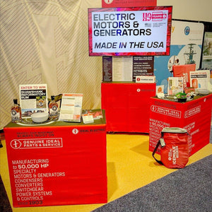 Trade show cover with all-over print for Genuine Ideal Parts and Service