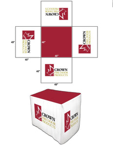 Trade show crate covers with custom print for crown Fire Door Products
