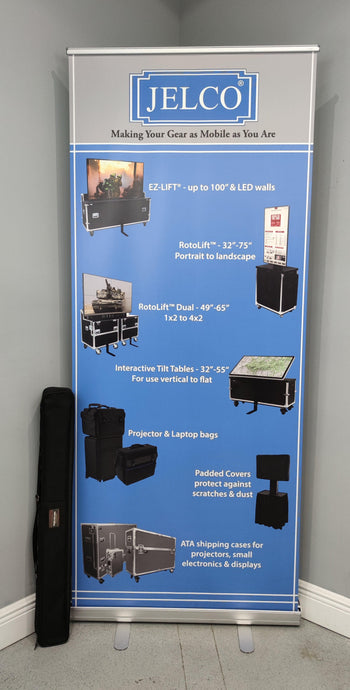 Custom printed Vynil Pull-Up Retractable Banner with carry case