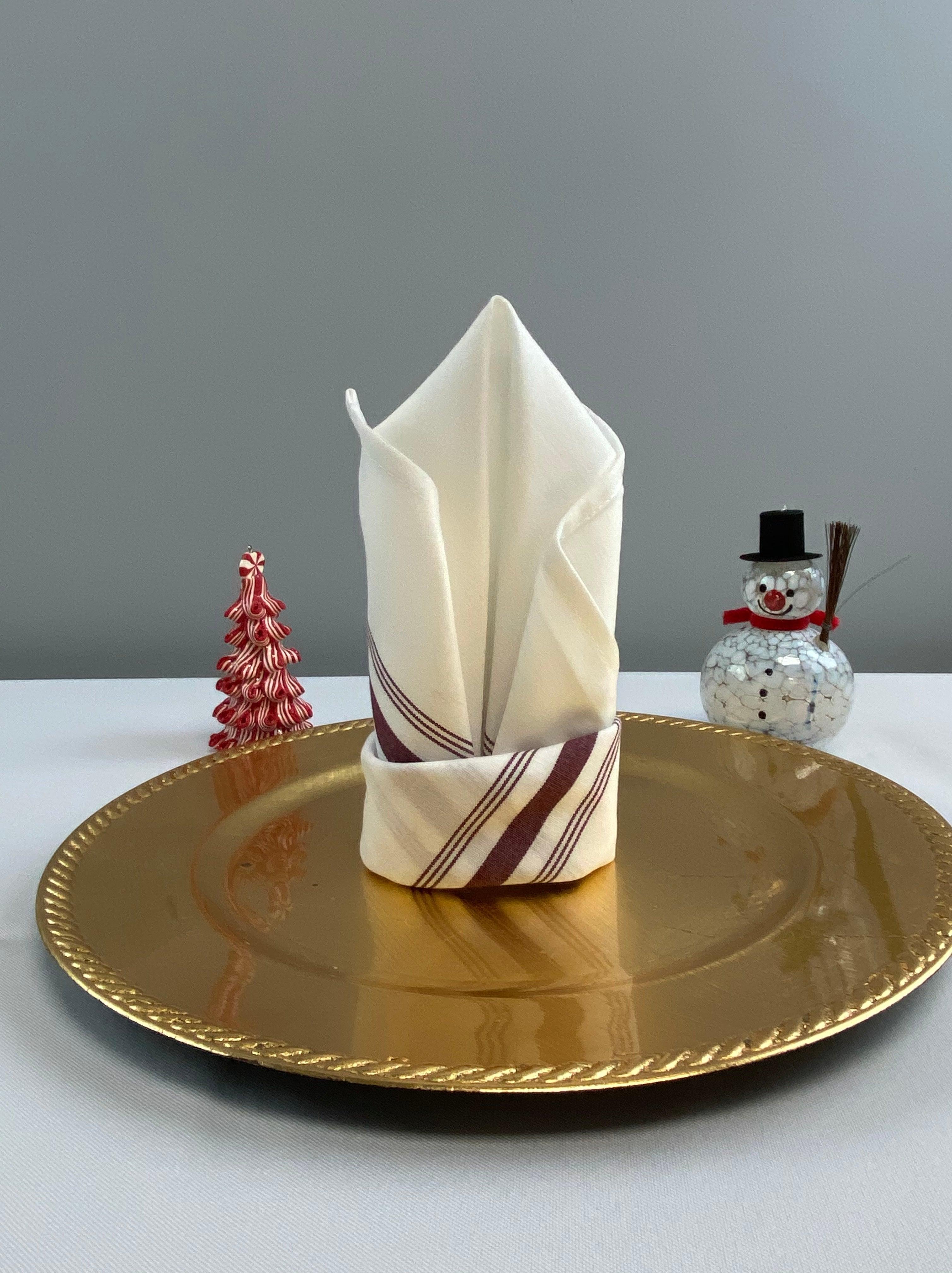 Napkin Folding - Waterfall Pleat Napkin