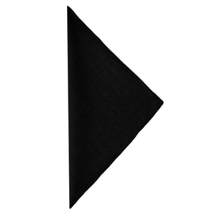 Havana napkin in Black Folded in a triangle form