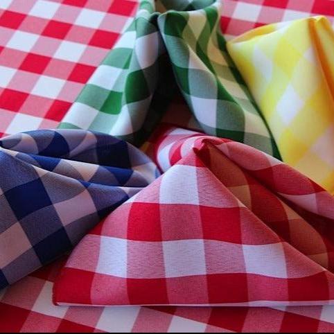 Dozen Poly Check Napkins - Premier Table Linens - PTL 