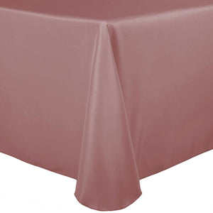 Dusty Rose 60" x 120" Rectangular Poly Premier Tablecloth - Premier Table Linens - PTL 