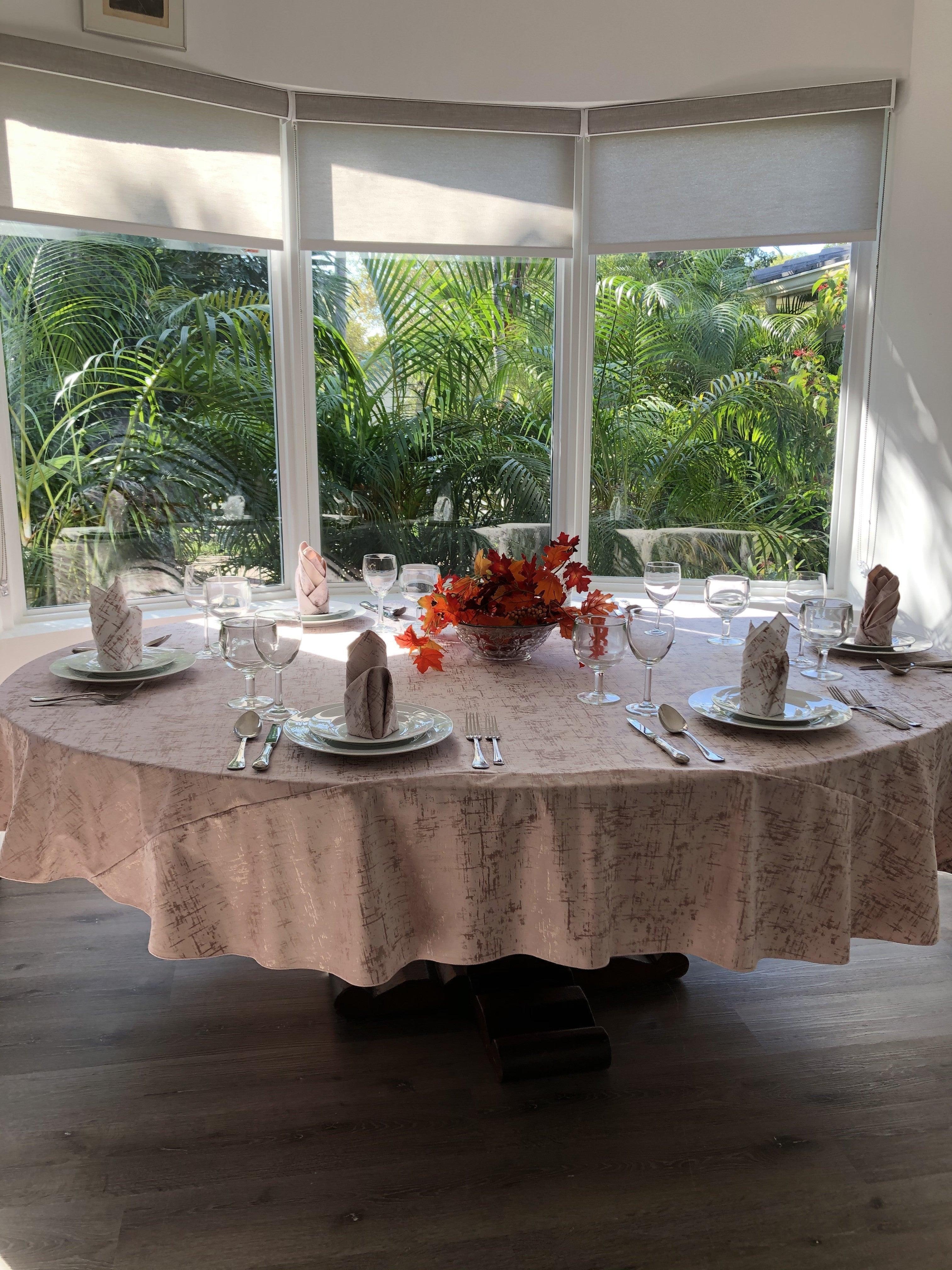 Etched Velvet Tablecloth Oval Tablecloth Round Squares 