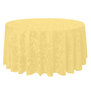 Gold 90" Round Melrose Damask Tablecloth - Premier Table Linens - PTL 