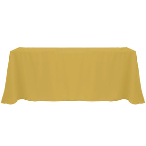 Gold 90" x 132" Rectangular Poly Premier Tablecloth - Premier Table Linens - PTL 
