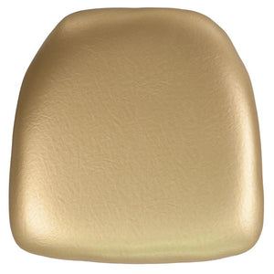 Gold Vinyl Chiavari Chair Cushion - Hard, 2" - Premier Table Linens - PTL 