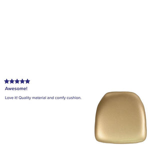 Gold Vinyl Chiavari Chair Cushion - Hard, 2" - Premier Table Linens - PTL 