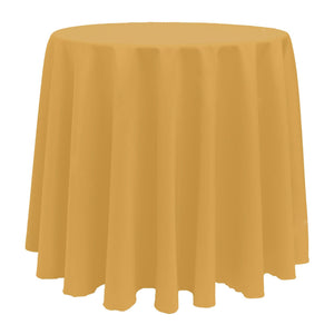 Goldenrod 108" Round Poly Premier Tablecloth - Premier Table Linens - PTL 