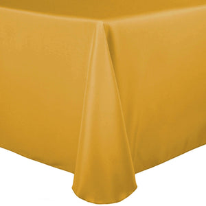 Goldenrod 60" x 120" Rectangular Poly Premier Tablecloth - Premier Table Linens - PTL 
