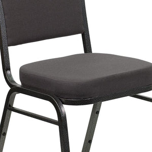 Gray Fabric Stacking Banquet Chair, Silver Frame - Premier Table Linens - PTL 