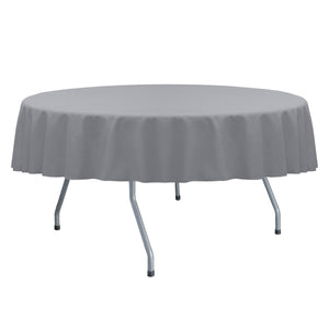 Grey 90" Round Spun Poly Tablecloth - Premier Table Linens - PTL 
