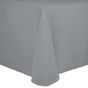 Grey 90" x 132" Rectangular Spun Poly Tablecloth - Premier Table Linens - PTL 