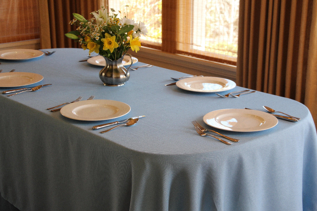 Tovaglia Bianca Violet Linen - Forma Ovale/Rettangolare - 72 X 120 - Elegante E Versatile