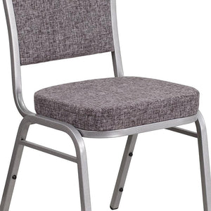 Herringbone Fabric Stacking Banquet Chair, Silver Frame - Premier Table Linens - PTL 