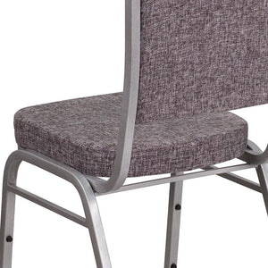 Herringbone Fabric Stacking Banquet Chair, Silver Frame - Premier Table Linens - PTL 