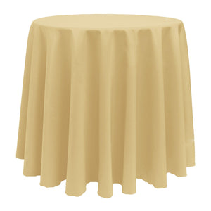 Honey 132" Round Poly Premier Tablecloth - Premier Table Linens - PTL 