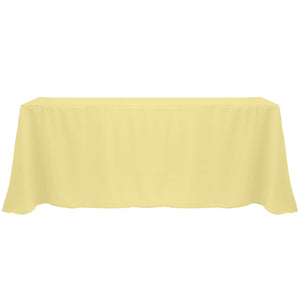 Honey 90" x 132" Rectangular Poly Premier Tablecloth - Premier Table Linens - PTL 