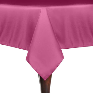 Hot Pink 72" x 72" Square Poly Premier Tablecloth - Premier Table Linens - PTL 