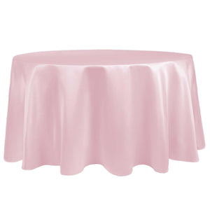 Ice Pink 120" Round Duchess Satin Tablecloth - Premier Table Linens - PTL 