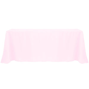 Ice Pink 90" x 132" Rectangular Poly Premier Tablecloth - Premier Table Linens - PTL 