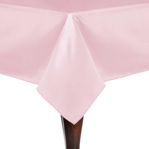 Ice Pink 90" x 90" Square Duchess Satin Tablecloth - Premier Table Linens - PTL 