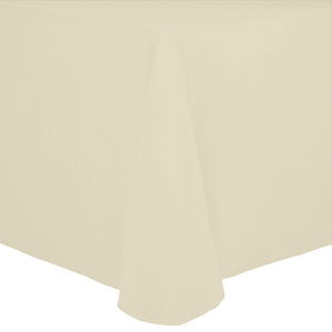 Ivory 90" x 132" Rectangular Spun Poly Tablecloth - Premier Table Linens - PTL 
