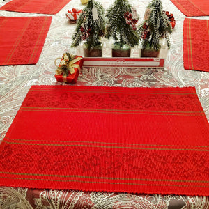 Jacquard Christmas Placemats - Premier Table Linens - PTL 