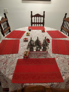 Jacquard Christmas Placemats - Premier Table Linens - PTL 