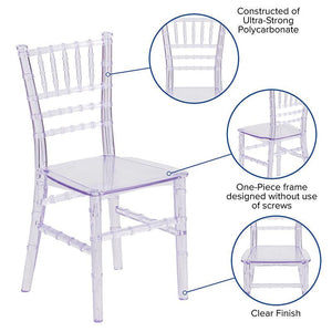 Kids Crystal Transparent Chiavari Chair - Premier Table Linens - PTL 
