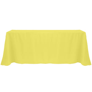 Lemon 90" x 132" Rectangular Poly Premier Tablecloth - Premier Table Linens - PTL 