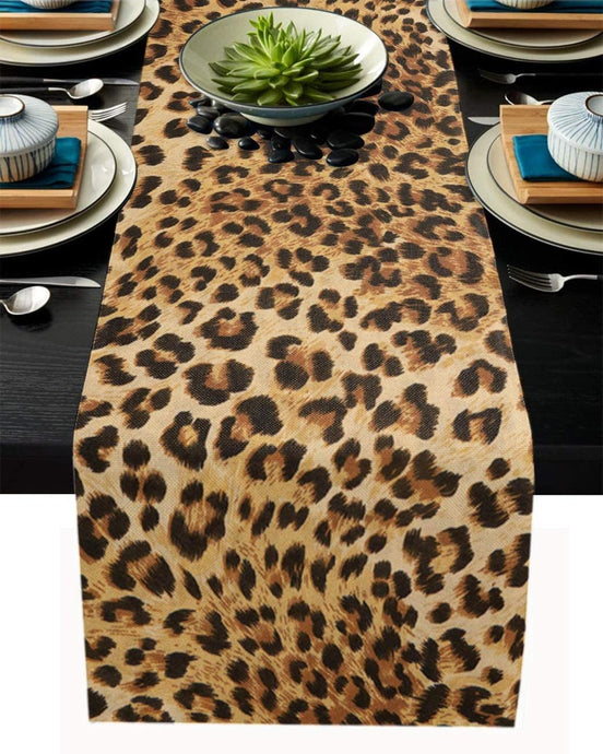Leopard Print Table Runner, Safari Theme - Premier Table Linens - PTL 