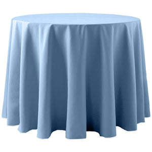 Light Blue 108" Round Spun Poly Tablecloth - Premier Table Linens - PTL 