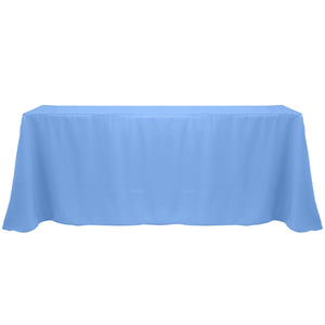 Light Blue 90" x 156" Rectangular Poly Premier Tablecloth - Premier Table Linens - PTL 