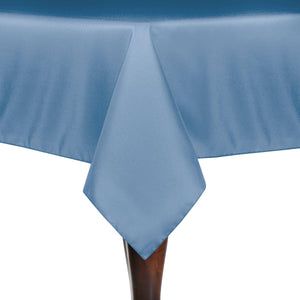 Light Blue 90" x 90" Square Poly Premier Tablecloth - Premier Table Linens - PTL 
