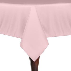 Light Pink 72" x 72" Square Poly Premier Tablecloth - Premier Table Linens - PTL 