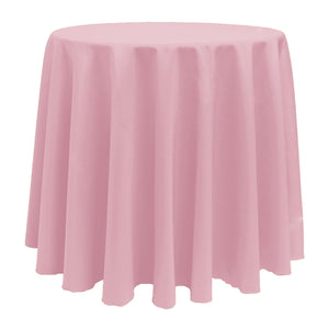 Light Pink 90" Round Poly Premier Tablecloth - Premier Table Linens - PTL 