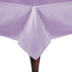 Lilac 72" x 72" Square Duchess Satin Tablecloth - Premier Table Linens - PTL 