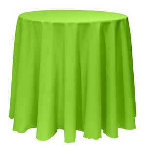 Lime 132" Round Poly Premier Tablecloth - Premier Table Linens - PTL 