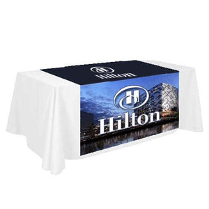 Custom printed Liquid Repellant table runner for Hilton Hotels