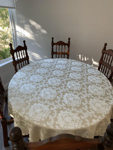Ludwig Damask Oval Tablecloth - Premier Table Linens - PTL 