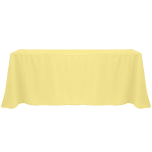 Maize 90" x 132" Rectangular Poly Premier Tablecloth - Premier Table Linens - PTL 