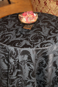 Damask round tablecloth